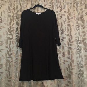 Black Shift Dress with Ruffle Detail NWOT